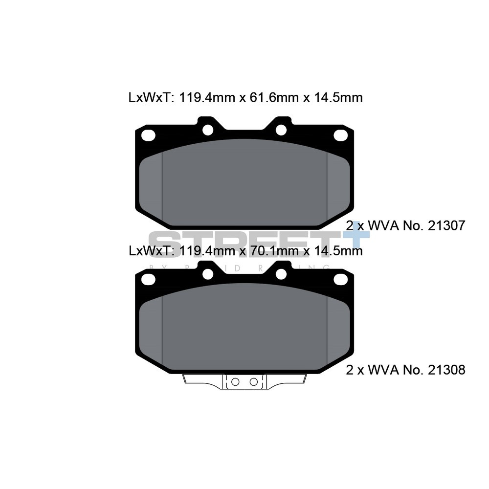 Street+ Pagid brake pads T8154 - PA-8154.ST - T8154SP2001 - 4056029064574