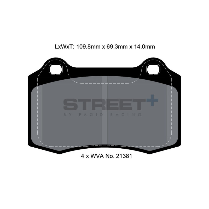 Pagid T8155 Street+ remblokken - PA-8155.ST - T8155SP2001 - 4056029064598