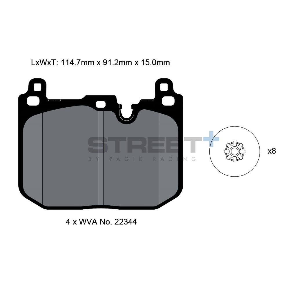 Street+ Pagid brake pads T8162 - PA-8162.ST - T8162SP2001 - 4056029064659