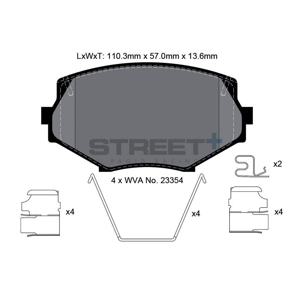 Street+ Pagid brake pads T8171 - PA-8171.ST - T8171SP2001 - 4056029064802