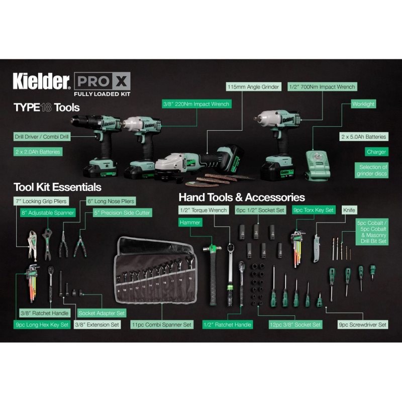 Kit combo 2 Pro-X Kielder (kit completo) - KWT-008-PROX-FL2 - KWT-008-PRO-X-FL02EU - 5060441195128