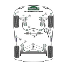 Powerflex Heritage rear anti-roll bar outer bush Eibach 25mm Volkswagen Corrado 1989-1995 (2 parts)