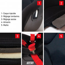 Pack baquet Race M + harnais GT2i Race
