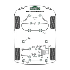 Silent-bloc Powerflex Heritage arrière bras arrière inférieur BMW série 5 (2 pièces)