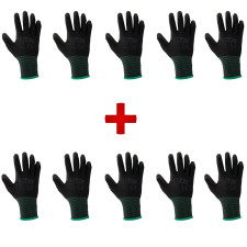 Set van 10 GT2i Eco zwarte mechanische handschoenen