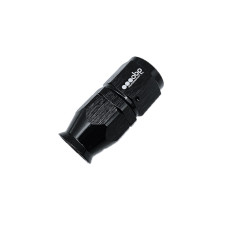 OBP straight female fitting type PTFE in black aluminium