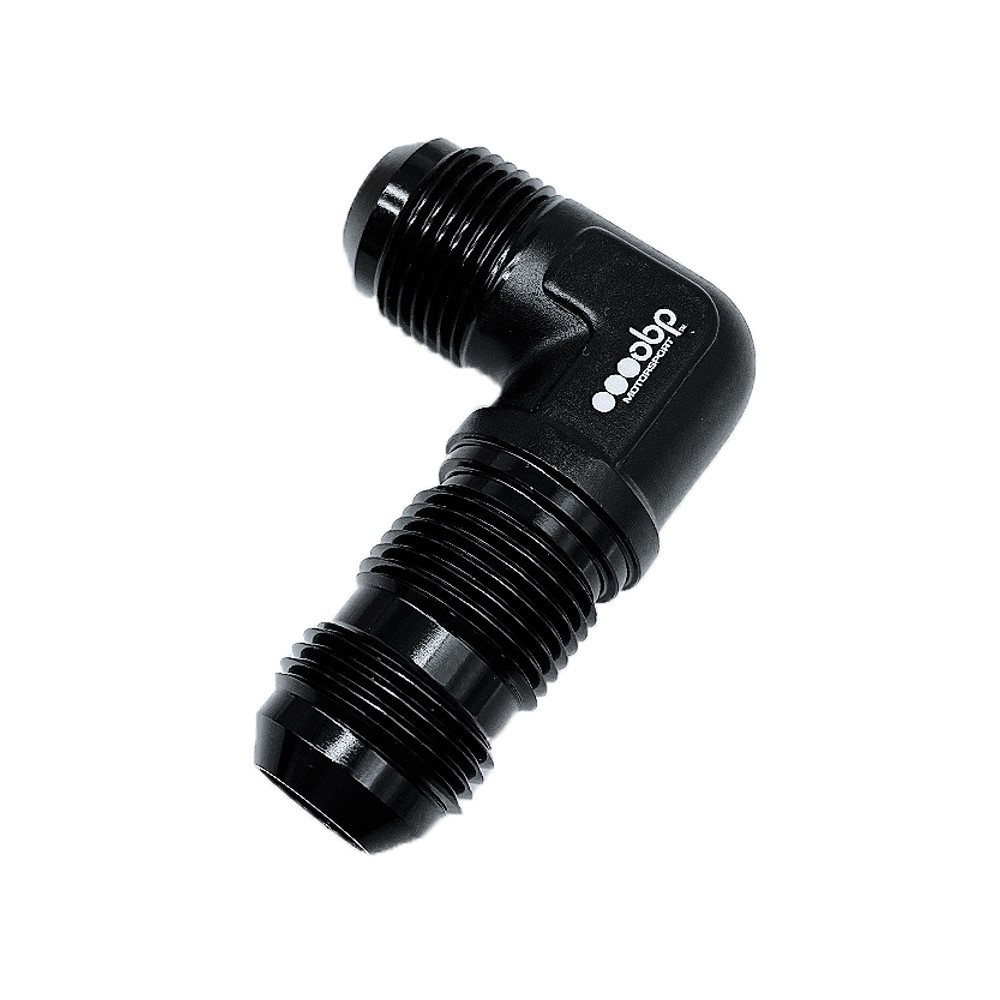 OBP 90° bulkhead adapter in black aluminium - OBP-90A.D6 - OBP-90A-6