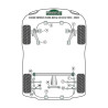 Silent-bloc Powerflex Heritage liaison extrémité barre anti-roulis avant Subaru Impreza (2 pièces)
