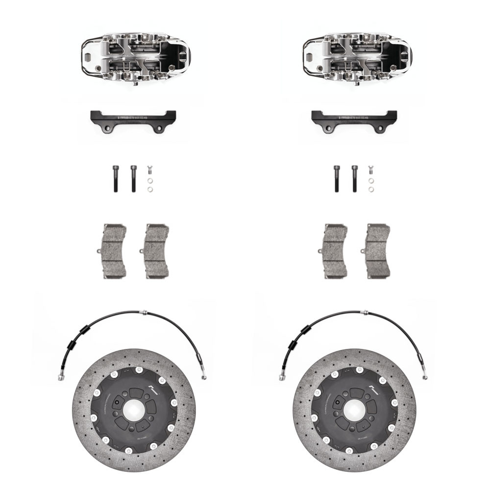VWR - Kit freno Stage 3 + per telaio MQB / MQB EVO - Dischi 380mm carbonio ceramico - Pinza 6 pistoni - VWR-651000.AN - VWR651000-ANO