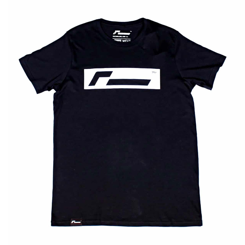 RacingLine Black T-shirt with White Box Logo - VWR-A001.XXL - VWRA001XXL