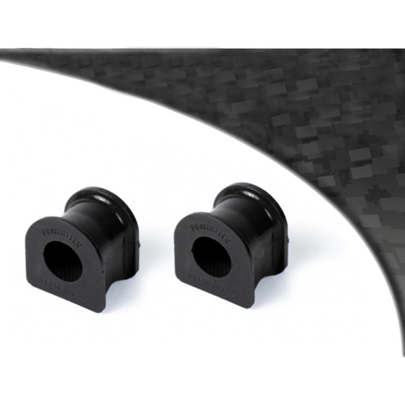 Silent-Bloc Powerflex Black Voorste stabilisatorstang op 22mm-chassis Fiat Punto MK2 (1999 - 2005) - PF-F1660322-2N - PFF16-603-22BLK - 5055676533418