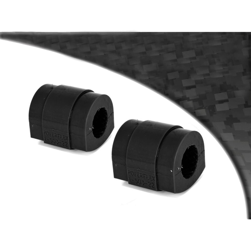 Silent-Bloc Powerflex Zwart Voorste stabilisatorstang 22mm Alfa Romeo 159 (2005-2011) - PF-F150322-2N - PFF1-503-22BLK - 5055676527202