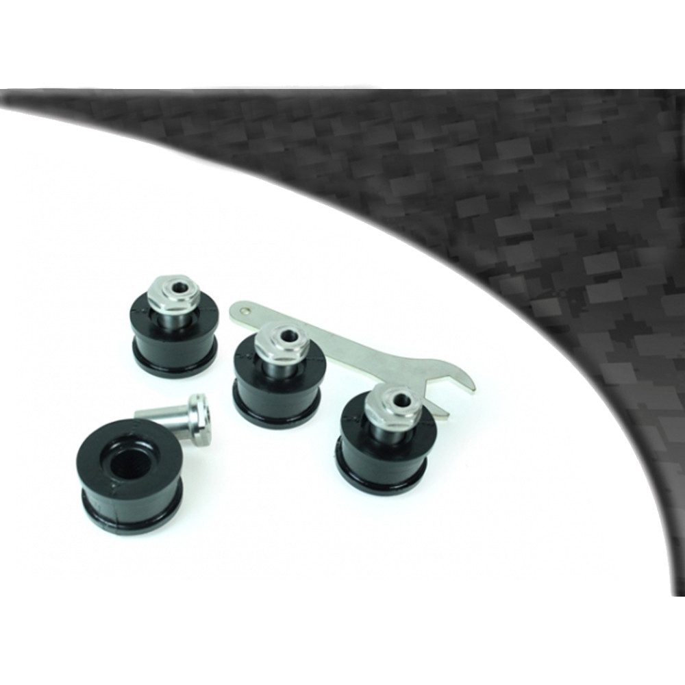 Powerflex Black Boccola Superiore Anteriore a Telaio Campanatura Regolabile Audi A4 / S4 / RS4 B5 (1995-2001) - PF-F3203G-4N - PFF3-203GBLK - 5055676532398