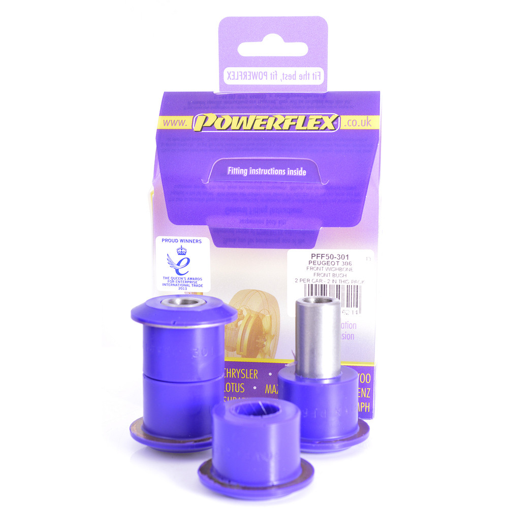 Silentbloc Powerflex pentru triunghiul față al modelului Peugeot 306 (2 bucăți) - PF-F50301-2 - PFF50-301 - 5055676506214