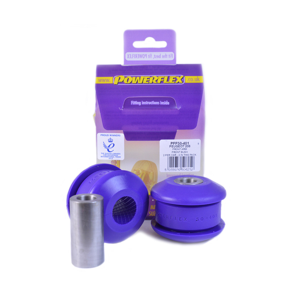 Silentbloc Powerflex Road pentru triunghiul frontal al modelului Peugeot 206 (2 bucăți) - PF-F50401-2 - PFF50-401 - 5055676506252