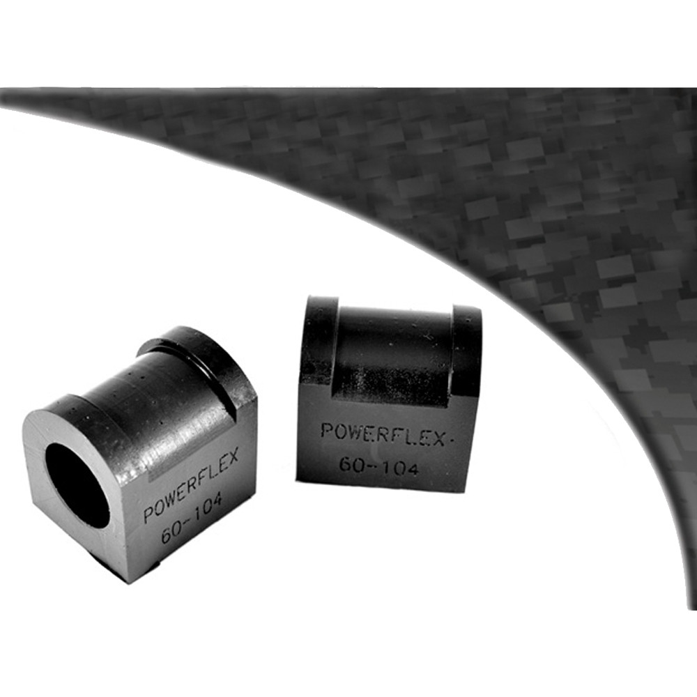 Powerflex Bushing Black Front Anti-Roll Bar 23mm Renault R5 GT Turbo (2 Pieces) - PF-F60104-2N - PFF60-104BLK - 5055676532626
