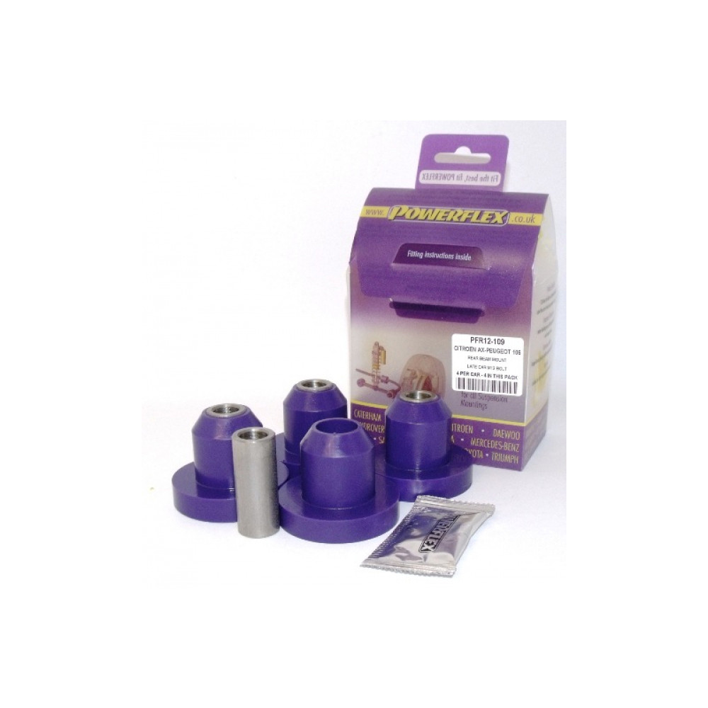 Silentbloc Powerflex pentru brațul spate Citroën AX Diesel/Benzină, 12 mm (4 bucăți) - PF-R12109-4 - PFR12-109 - 5055676502513