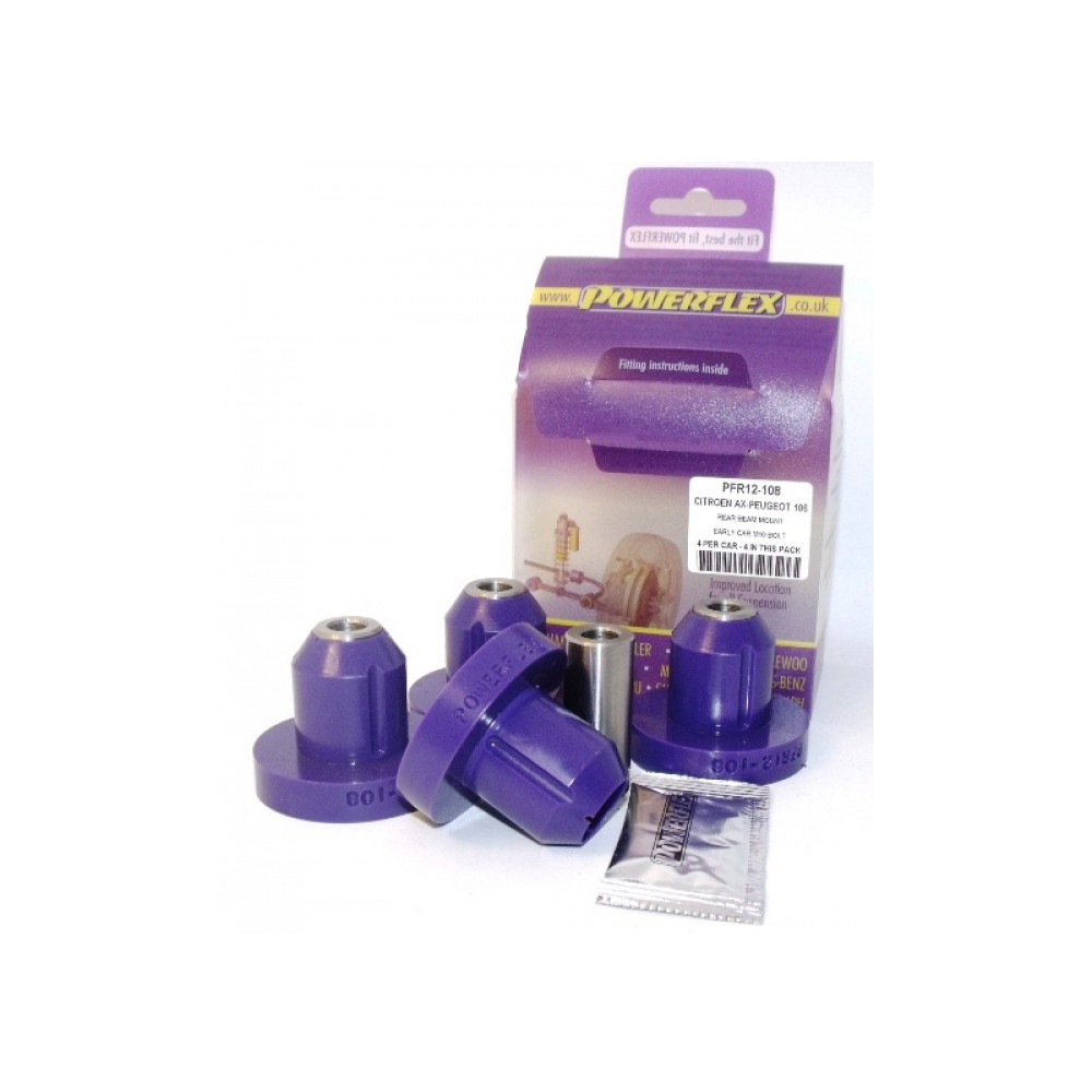 Silent-Bloc Powerflex Bras Arrière Citroën AX Diesel Essence 10mm (4 Pièces) - PF-R12108-4 - PFR12-108 - 5055676502506