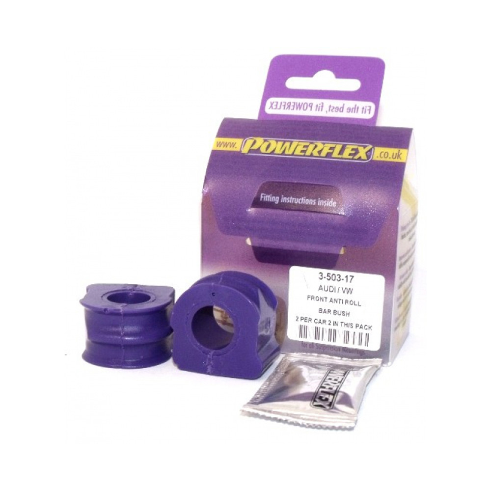 Silentbloc Powerflex pentru bară antiruliu Audi S3 cu tracțiune integrală, 17 mm (2 bucăți) - PF-F0350317-2 - PFF3-503-17 - 5055676500946