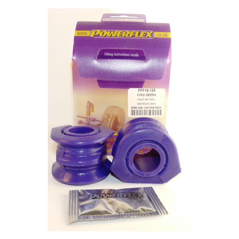 Silent-Bloc Powerflex Barre Anti-Roulis Diamètre 24 Ford Sierra (2 Pièces) - PF-F19124-2 - PFF19-124 - 5055676502995