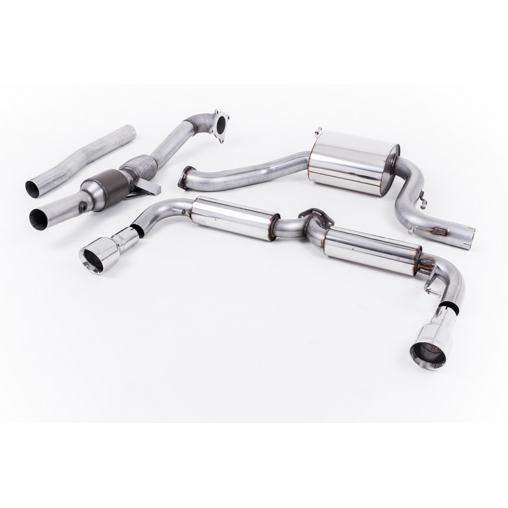 Milltek SSXVW138 Ligne avec cata Sport Hi-Flow HJS 200 CPSI avec silencieux inter Ligne Race 76 mm embout Dual GT100 - MLK-SSXVW138.V2 - SSXVW138+SPF3365-80