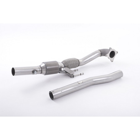 Milltek SSXVW215 Descente de Turbo avec Cata Sport Hi-Flow HJS 200 CPSI Montage ligne Milltek Race 76.2 obligatoire