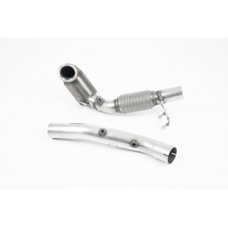 Milltek SSXVW539 Turbo downpipe met Cata Sport Hi-Flow HJS 200 CPSI en FAP bypass Milltek lijnmontage verplicht