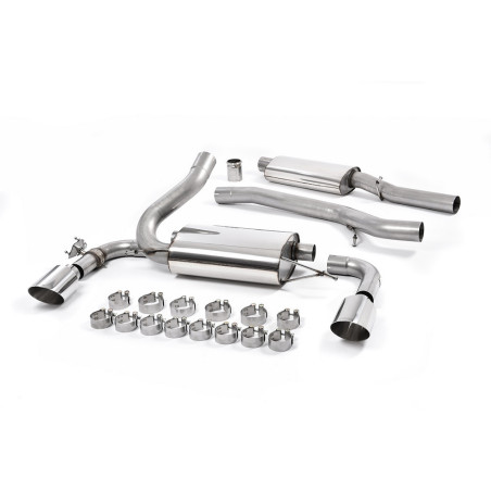Milltek SSXFD190 Catback avec silencieux antérieur Silencieux arrière à valve Homologué CE embout Dual GT115
