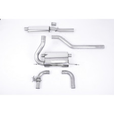Milltek SSXFD255 Catback avec silencieux antérieur Silencieux arrière à valve Homologué CE embout Dual Jet-115 Carbone