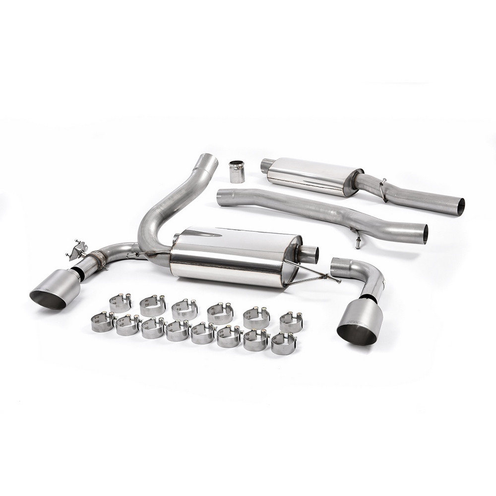 Milltek SSXFD188 Catback avec silencieux antérieur Silencieux arrière à valve Homologué CE embout Dual GT115 Titane - MLK-SSXFD188 - SSXFD188