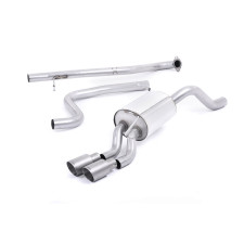 Milltek SSXFD147 Catback senza marmitta inter Richiede protezione inferiore Fiesta Zetec S Twin GT80 Punta in titanio