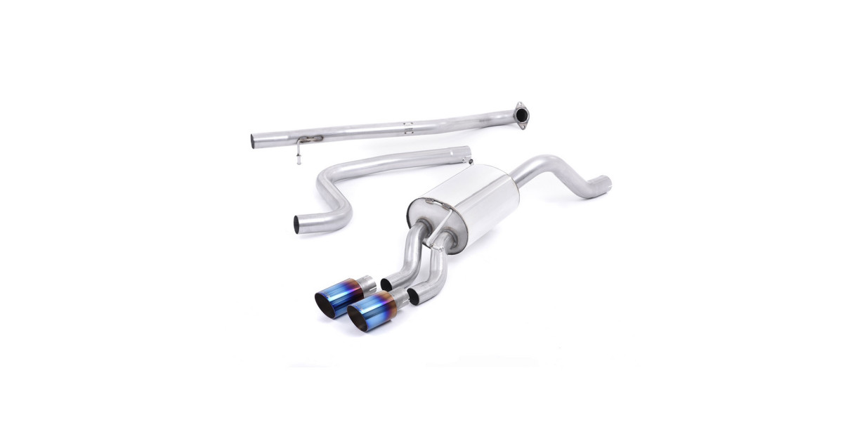 Milltek SSXFD213 Catback sans silencieux inter Nécessite bas de bouclier Fiesta Zetec S embout Twin GT80 Titane Burnt