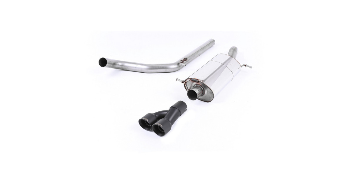 Milltek SSXVW416 Catback sans silencieux inter embout Twin GT80 Cerakote Black