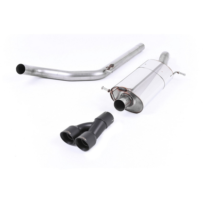 Milltek SSXVW416 Catback zonder Twin GT80 Cerakote Black tussendemper - MLK-SSXVW416 - SSXVW416