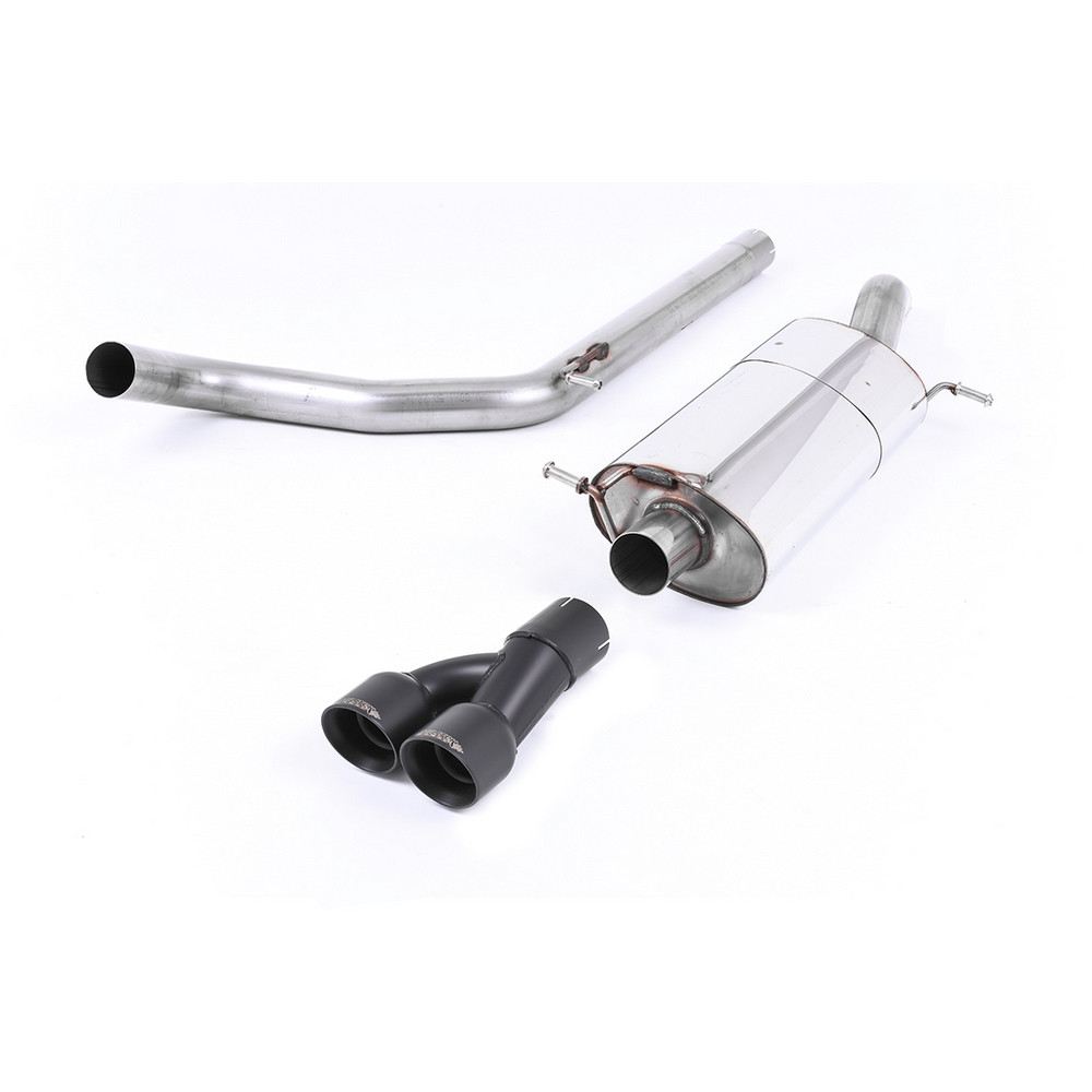 Milltek SSXVW416 Catback sans silencieux inter embout Twin GT80 Cerakote Black - MLK-SSXVW416 - SSXVW416