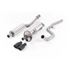 Milltek SSXPE108 Catback met tussendemper CE gekeurd Twin GT80 Cerakote Zwart mondstuk - MLK-SSXPE108 - SSXPE108