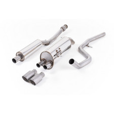 Milltek SSXPE110 Catback avec silencieux inter Homologué CE embout Twin GT80 Titane