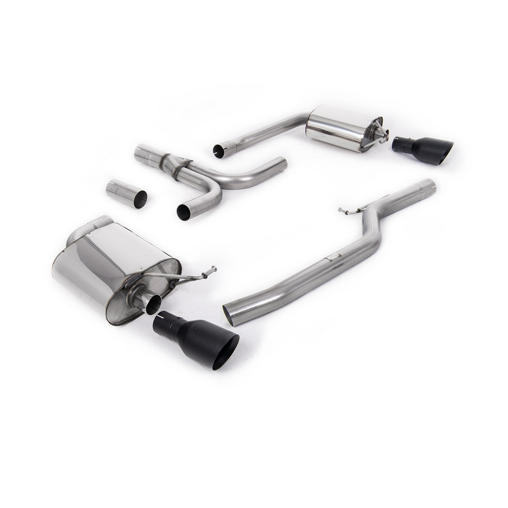 Milltek SSXAU440 FAP Back embout Dual GT100 Black - MLK-SSXAU440 - SSXAU440