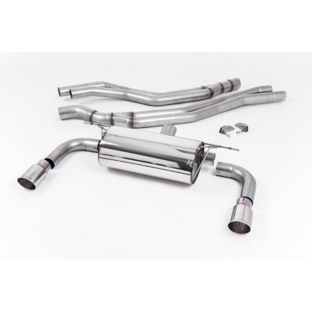 Milltek SSXBM1050 Catback omologato CE con silenziatore stradale senza valvola Doppio boccaglio GT90