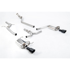 Milltek SSXAU628 Catback senza silenziatore inter Necessite low shield A4 3.2 S-Line tip Dual GT100 Black
