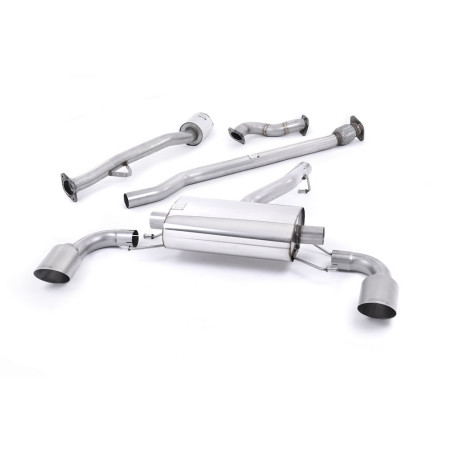 Milltek SSXSB038 Catback après cata primaire avec suppression cata secondaire sans silencieux inter embout Dual GT115 Titane