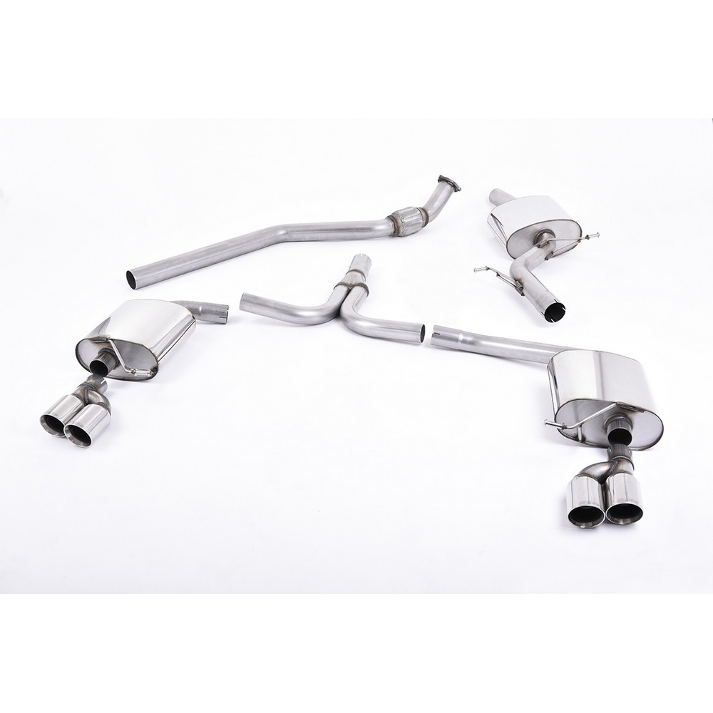 Milltek SSXAU303 Catback avec silencieux inter Nécessite spoiler S4 3.0T embout Quad GT80 - MLK-SSXAU303 - SSXAU303