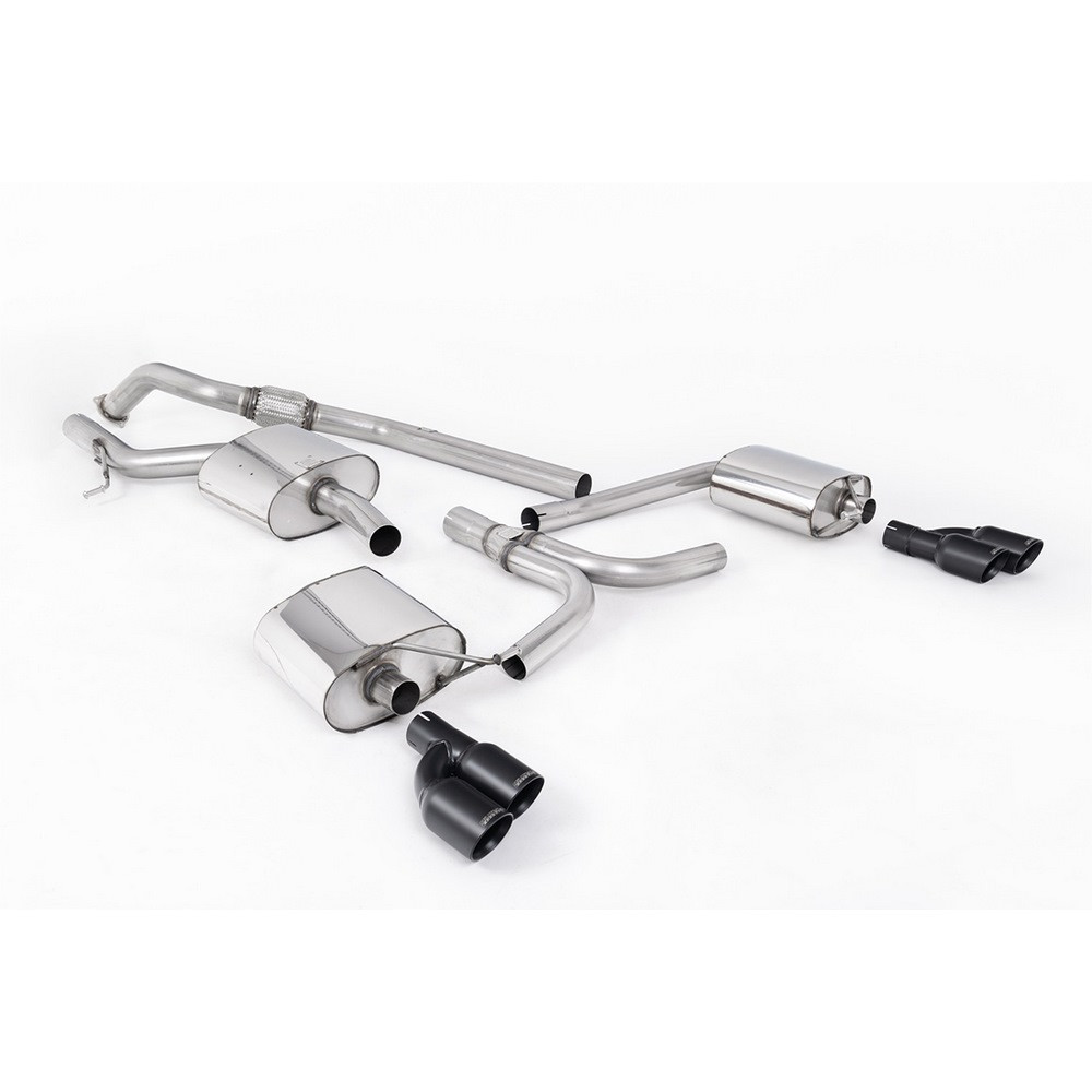 Milltek SSXAU665 Catback avec silencieux inter Nécessite spoiler S4 3.0T embout Quad GT80 Black - MLK-SSXAU665 - SSXAU665