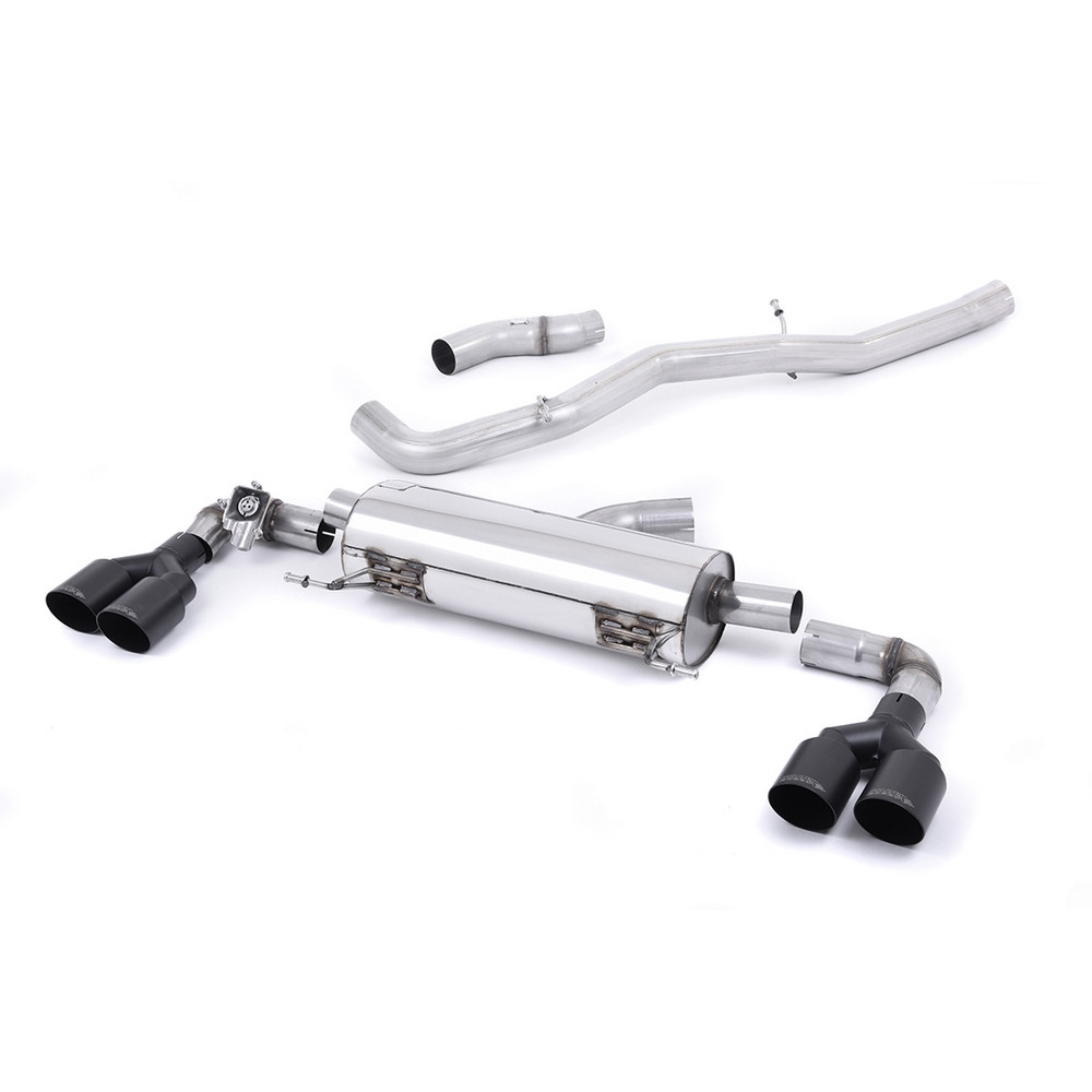 Milltek SSXAU494 Catback senza silenziatore intermedio Quad GT80 Black Cerakote - MLK-SSXAU494 - SSXAU494