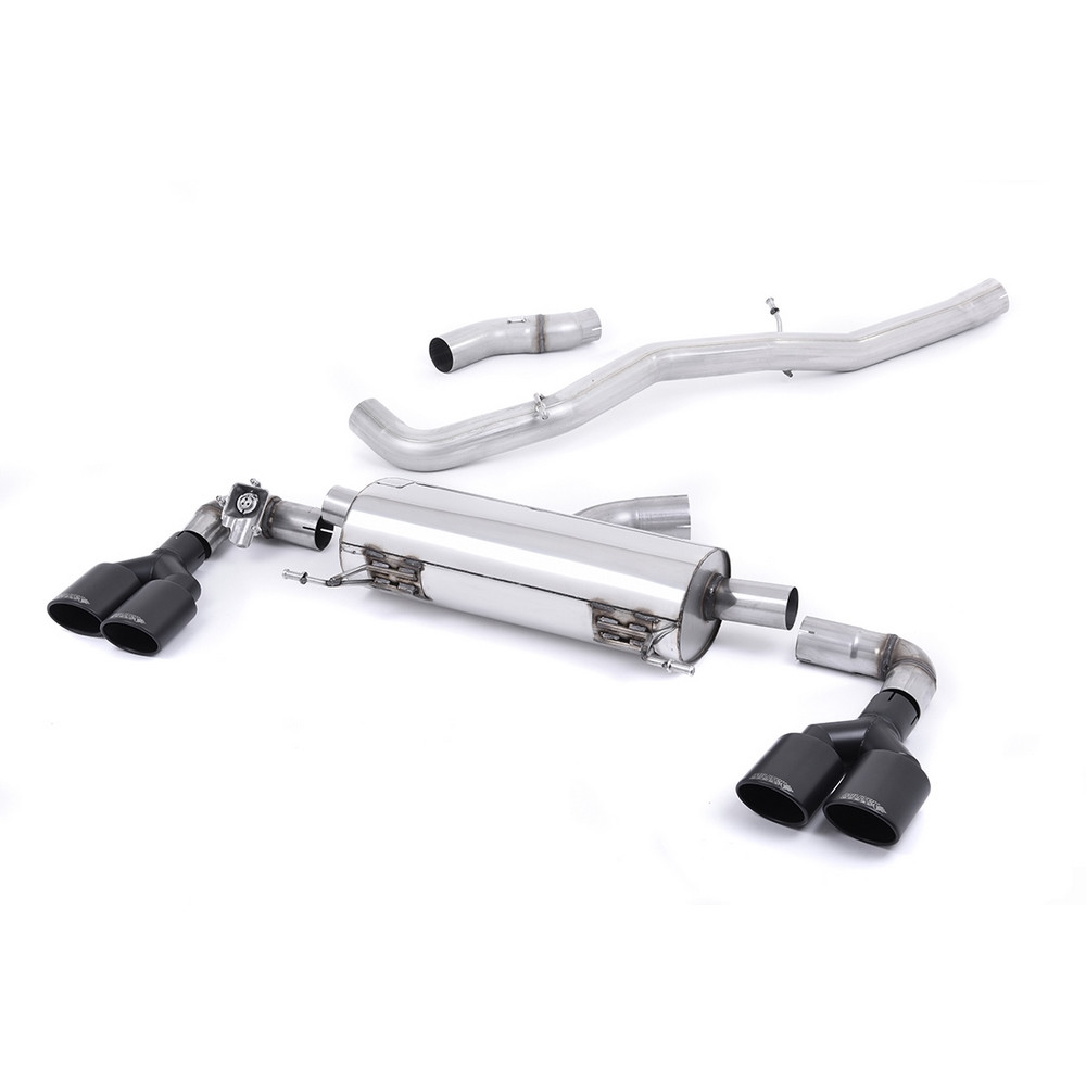 Milltek SSXAU493 Catback sans silencieux inter embout Quad Ovales Black Cerakote - MLK-SSXAU493 - SSXAU493