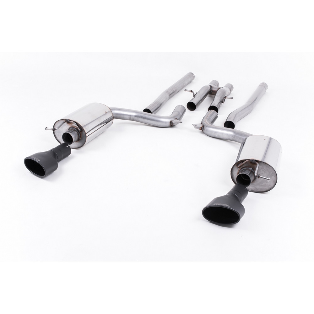 Milltek SSXAU603 Catback senza silenziatore intermedio Ovals Black - MLK-SSXAU603 - SSXAU603
