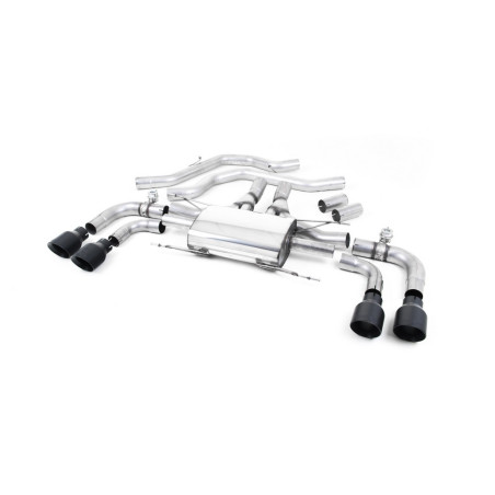 Milltek SSXAR002 Catback après tubes antérieur origine avec valve embout Dual GT100 Cerakote Black