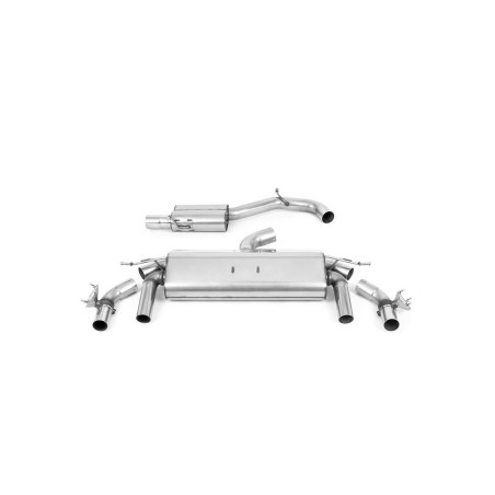 Milltek SSXVW596 FAP Back avec silencieux inter Homologué CE avec valve embout Quad Jet 100 Carbone