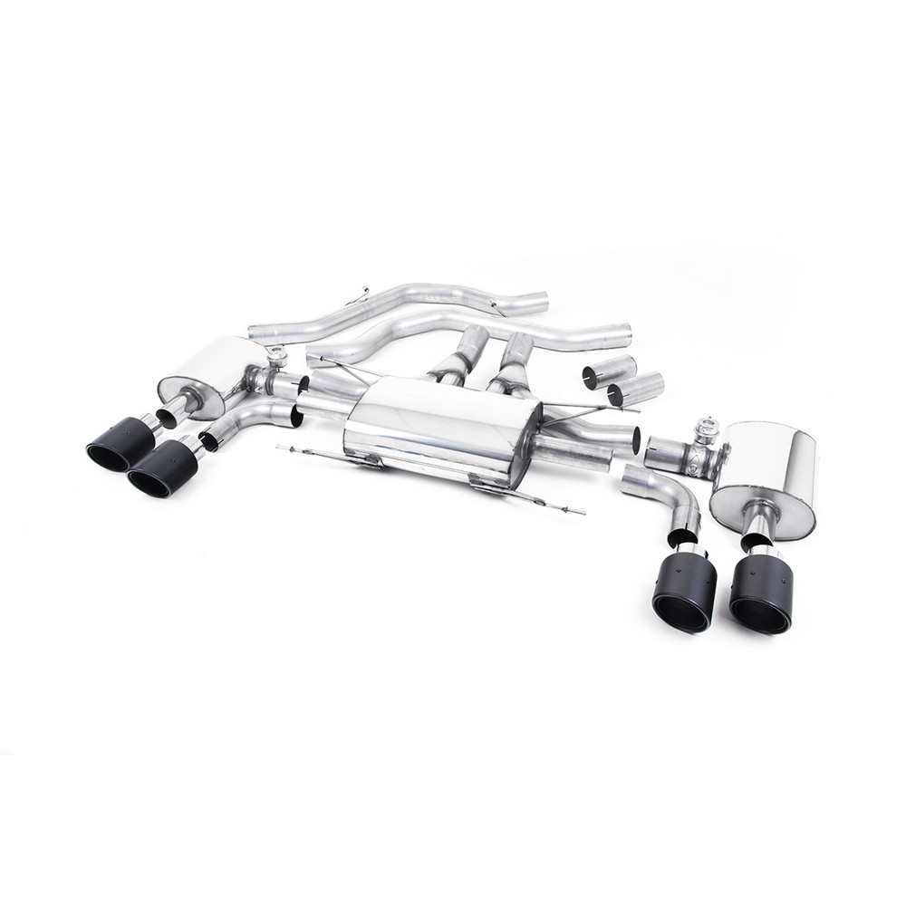 Milltek SSXAR16 Catback après tubes antérieur origine avec valve Homologué CE embout Dual Jet-100 Carbone - MLK-SSXAR16 - SSXAR16