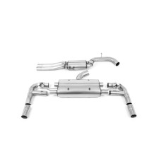 Milltek SSXAU889 Catback avec silencieux inter et valve silencieux arrière Homologué CE embout Ovales Cerakote Black